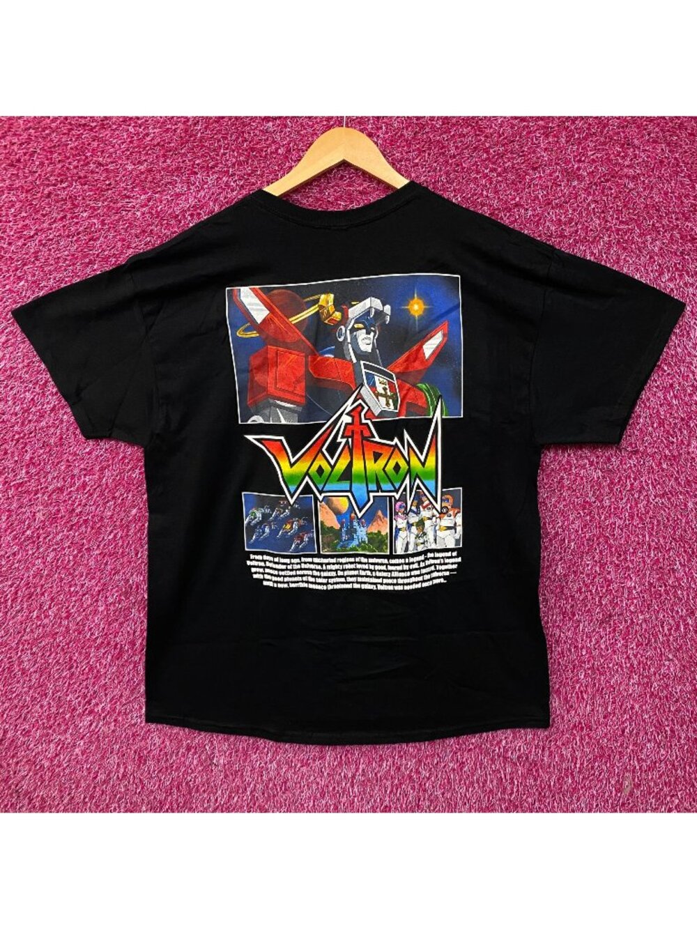 Voltron: Defender of the Universe Character Panels Retro Graphic T-Shirt XL